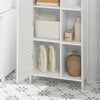 Armário de casa de banho SoBuy BZR39-W com 1 porta e 3 prateleiras, branco