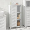 Armário de casa de banho SoBuy BZR39-W com 1 porta e 3 prateleiras, branco