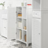 Armário de casa de banho SoBuy BZR39-W com 1 porta e 3 prateleiras, branco