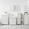Armário de casa de banho SoBuy BZR39-W com 1 porta e 3 prateleiras, branco