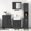 Armário de casa de banho SoBuy FRG238-DG com 1 gaveta e 2 portas cinzento