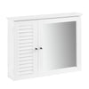 Armário de parede com espelho SoBuy BZR55-W branco