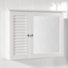 Armário de parede com espelho SoBuy BZR55-W branco