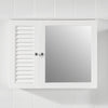 Armário de parede com espelho SoBuy BZR55-W branco