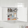 Armário de parede com espelho SoBuy BZR55-W branco