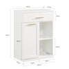 SoBuy BZR66-W Armario de Baño con 1 Cesto para Colada y 1 Cajón