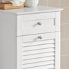Armário de arrumação para lavandaria SoBuy BZR73-W com 1 cesto e 1 gaveta, branco