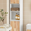Armário de casa de banho SoBuy BZR74-W com 1 cesto de roupa suja, 1 porta e 2 prateleiras
