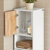 Armário de casa de banho SoBuy BZR74-W com 1 cesto de roupa suja, 1 porta e 2 prateleiras