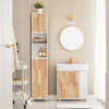 Armário de casa de banho SoBuy BZR74-W com 1 cesto de roupa suja, 1 porta e 2 prateleiras