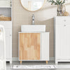 SoBuy BZR75-W Mueble para Debajo del Lavabo con 2 Estantes y 1 Puerta Blanco y Madera