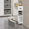 SoBuy BZR83-W Mueble de Baño con 1 Estante 2 Cestos 60 x 20 x 70