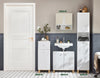 SoBuy BZR93-W Mueble para Ropa Sucia con 1 Cesto y 1 Cajón 34 x 30 x 90 cm