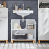 SoBuy BZR92-W Mueble para Debajo del Lavabo con 2 Puertas y Estante