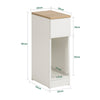 SoBuy FBT111-WNx2 Set de 2 Mesita de Noche con 1 cajón Blanco y Madera