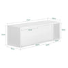 SoBuy FHK18-W Perchero de Pared con 2 Puertas Correderas y 1 Compartimento Blanco