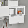 SoBuy FHK24-W Perchero de Pared con 2 Puertas y 5 Ganchos