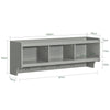 SoBuy FHK28-HG Perchero de Pared con 4 Ganchos y 3 cajones