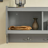 SoBuy FHK28-HG Perchero de Pared con 4 Ganchos y 3 cajones