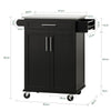 SoBuy FKW110-SCH Carro de Cocina Multiusos con puerta y cajón Tablero de acero inoxidable
