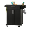 SoBuy FKW110-SCH Carro de Cocina Multiusos con puerta y cajón Tablero de acero inoxidable