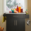 SoBuy FKW110-SCH Carro de Cocina Multiusos con puerta y cajón Tablero de acero inoxidable