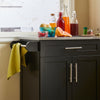 SoBuy FKW110-SCH Carro de Cocina Multiusos con puerta y cajón Tablero de acero inoxidable