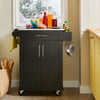 SoBuy FKW110-SCH Carro de Cocina Multiusos con puerta y cajón Tablero de acero inoxidable