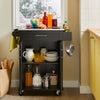 SoBuy FKW110-SCH Carro de Cocina Multiusos con puerta y cajón Tablero de acero inoxidable