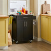 SoBuy FKW110-SCH Carro de Cocina Multiusos con puerta y cajón Tablero de acero inoxidable
