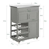 Carrinho de cozinha SoBuy FKW45-HG com 3 portas e 1 gaveta cinzento