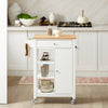 Carrinho de cozinha SoBuy FKW46-WN com 3 prateleiras, 1 porta e 1 gaveta