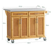 SoBuy FKW69-N Isla de Cocina con ruedas con 2 cajones y 4 Puertas