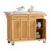 SoBuy FKW69-N Isla de Cocina con ruedas con 2 cajones y 4 Puertas