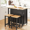 SoBuy FKW74-SCH Carrito de Cocina con 2 cajones y 2 Estantes Negro