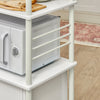 SoBuy FRG12-W Carrito de Cocina con Ruedas con 3 Estantes y 2 Puertas Blanco