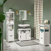 Armário de casa de banho SoBuy FRG127-W com 1 prateleira e 2 gavetas, branco