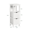 Armário de casa de banho SoBuy FRG127-W com 1 prateleira e 2 gavetas, branco
