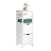 Armário de casa de banho SoBuy FRG127-W com 1 prateleira e 2 gavetas, branco