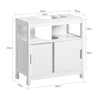 SoBuy FRG128-II-W Mueble para debajo del Lavabo con 1 Estante y 2 Puertas Blanco