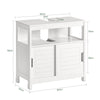 SoBuy FRG128-W Mueble para debajo del Lavabo con 1 Estante y 2 Puertas Blanco