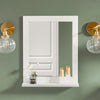 SoBuy FRG129-W Mueble de Pared con Espejo con 1 Estante Blanco