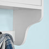 SoBuy FRG178-W Perchero de Pared con 5 Ganchos y 2 cajones Blanco