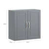 SoBuy FRG231-DG Mueble de Pared Armario suspendido con 2 Puertas Gris