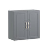 SoBuy FRG231-DG Mueble de Pared Armario suspendido con 2 Puertas Gris