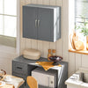 SoBuy FRG231-DG Mueble de Pared Armario suspendido con 2 Puertas Gris