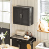 Armário de parede SoBuy FRG231-SCH com 2 portas, preto