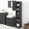 Armário de casa de banho alto SoBuy FRG236-DG com 2 portas e 1 gaveta, cinzento
