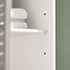 Armário de casa de banho alto SoBuy FRG236-W com 2 portas e 1 gaveta, branco