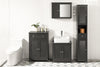 Armário de casa de banho alto SoBuy FRG236-DG com 2 portas e 1 gaveta, cinzento